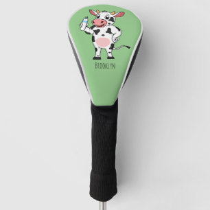 Couvre-club De Golf Bonne vache avec dessin animé de biberon