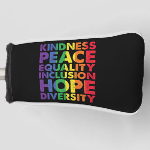 Couvre-club De Golf Bonté Paix Égalité Amour Inclusion Espoir LGBT