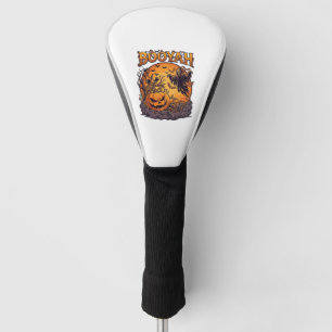 Couvre-club De Golf Booyah Halloween Citrouille Faucheuse Lune Orange_