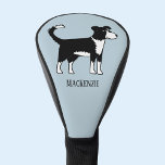 Couvre-club De Golf Bordure mignonne galloise Collie Sheepdog Nom pers<br><div class="desc">Un adorable chien blanc et noir Welsh Border Collie. Ces chiens de travail magnifiques et intelligents sont parfaits pour les amoureux des animaux,  les bergers et les agriculteurs. Et les golfeurs,  bien sûr ! Modifiez ou supprimez le nom à customiser.</div>