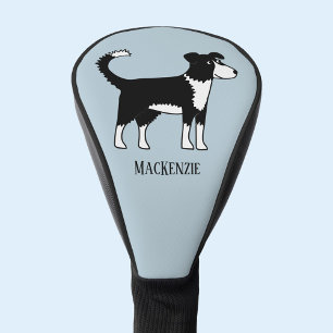 Couvre-club De Golf Bordure mignonne galloise Collie Sheepdog Nom pers