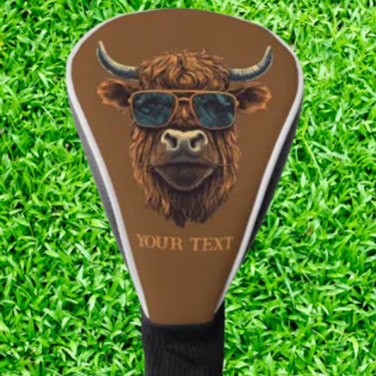 Couvre-club De Golf BOSS HIGHLANDER COW Golf Head Cover