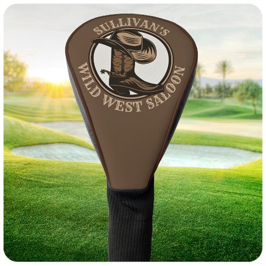 Couvre-club De Golf Bottes de cowboy Occidentales Wild West personnali