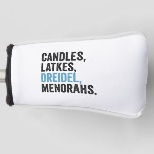 Couvre-club De Golf Bougies Latkes Toupie Menorahs Drôle Hanukkah Juif