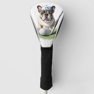 Couvre-club De Golf Bouledogue français sur un terrain de golf en vaca