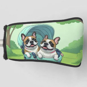 Couvre-club De Golf Bouledogues français jumeaux Bulldog français