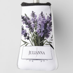 Couvre-club De Golf Bouquet de lavande aquarelle personnalisé