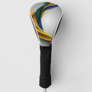 Couvre-club De Golf Brésil drapeau texture soie