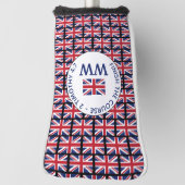 Couvre-club De Golf BRITANNIQUE Union Jack UK MONOGRAM Putter (Tourné à 90°)