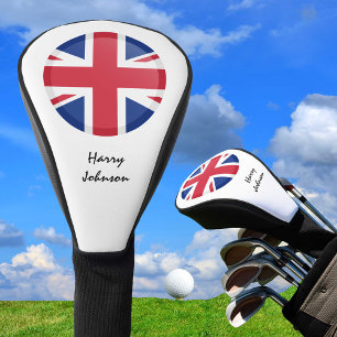 Couvre-club De Golf Britanniques Drapeau & Clubs de Golf Monogrammes C