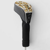 Couvre-club De Golf Bronze Or Feuille Amande Beige Glam Fall (Incliné)