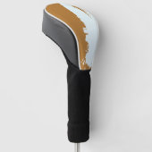 Couvre-club De Golf Brun Doré Éclaboussure Blanche (Incliné)