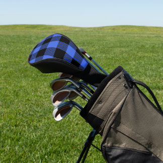 Couvre-club De Golf Buffalo Check Blue & Black Lumberjack Plaid Decor