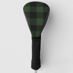 Couvre-club De Golf Buffalo Check Celtic Green and Black Carrés Plaid