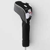 Couvre-club De Golf Bull Terrier profitant d'une balle de golf (Incliné)