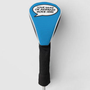 Couvre-club De Golf Bulle de dialogue de message personnalisé Bande de