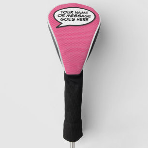 Couvre-club De Golf Bulle de dialogue de message personnalisé Bande de
