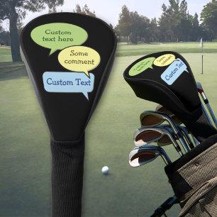 Couvre-club De Golf Bulles de la parole de couleur