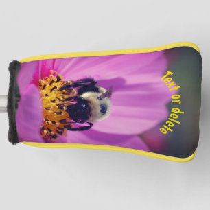 Couvre-club De Golf Bumble Bee On Cosmos Flower Personnalisé