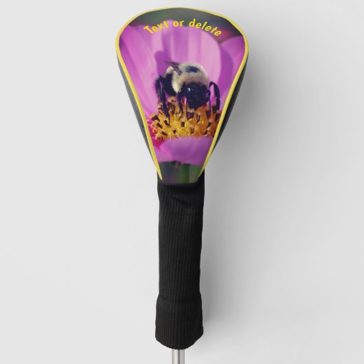 Couvre-club De Golf Bumble Bee On Cosmos Flower Personnalisé (Devant)