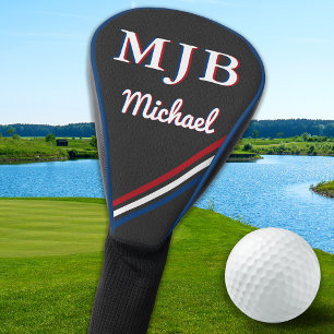 Couvre-club De Golf Cadeau de golfeur personnalisé Monogramme initial 