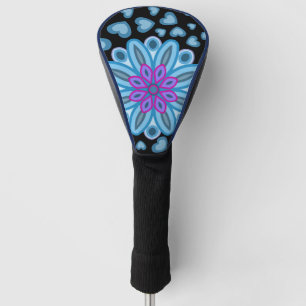 COUVRE-CLUB DE GOLF CADEAU PETIT AMI PETITE AMIE MARI FEMME COEUR D'AM