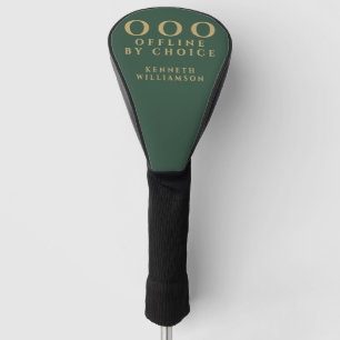 Couvre-club De Golf Cadeaux drôles minimalistes personnalisés OOO Vert