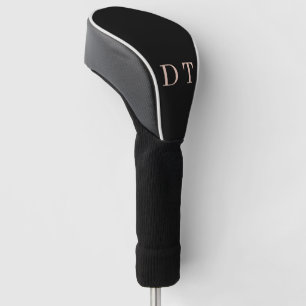 Couvre-club De Golf Cadre Dirigeant Élégant DT Monogramme Or Président