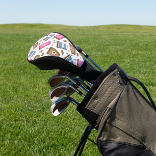 Couvre-club De Golf Cafés, Haricots, Coeurs, Amateur De Café