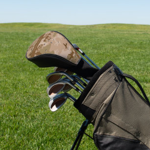 Couvre-club De Golf Cailloux de camouflage du désert, Votre nom, Perso