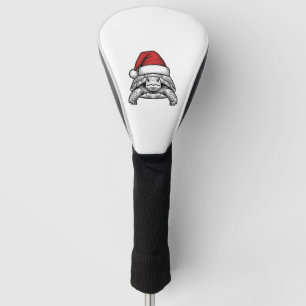 Couvre-club De Golf Calèche de Noël Tortue Chapeau de Père Noël Dessin
