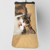Couvre-club De Golf Calico Cat Painting - Cute Original Cat Art (Tourné à 90°)