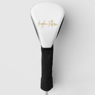 Couvre-club De Golf Calligraphie professionnelle Elegant or couleur