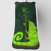 Couvre-club De Golf Caméléon vert mignon (Tourné à 90°)