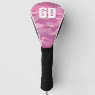 Couvre-club De Golf Camo de l'armée rose monogramme
