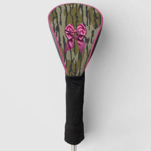 Couvre-club De Golf Camo Fille Ruban Rose Arc Bas Camo