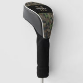 Couvre-club De Golf Camo vert de l'armée Chasseur militaire Monogramme (Incliné)