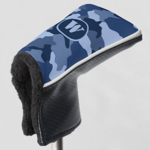 Couvre-club De Golf Camouflage bleu Motif Monogramme initial