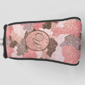 Couvre-club De Golf Camouflage Rose Gold Parties scintillant Camo Glam (Devant)