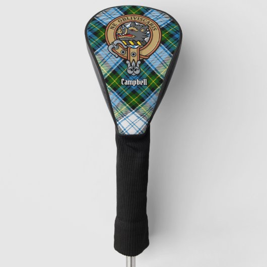 Couvre-club De Golf Campbell Crest au-dessus de Tartan (Devant)