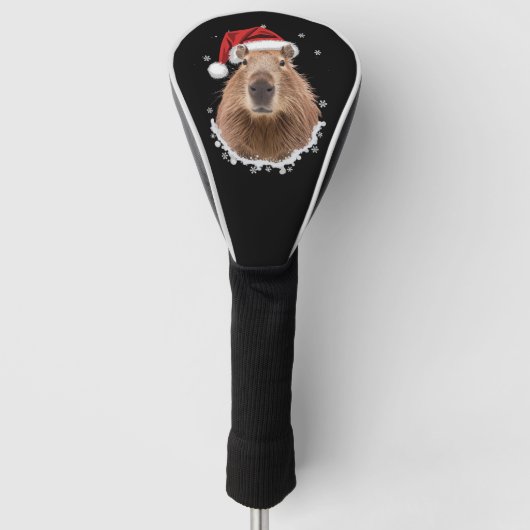 Couvre-club De Golf Capybara Noël drôle  (Devant)