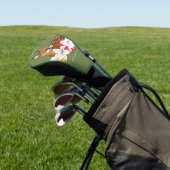 Couvre-club De Golf Caracal Wild Cat Floral Green (In Situ)