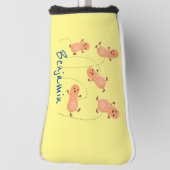 Couvre-club De Golf Caricature de cacahuètes joyeux sautillant (Tourné à 90°)