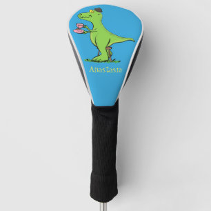 Couvre-club De Golf Caricature de dinosaure vert t rex