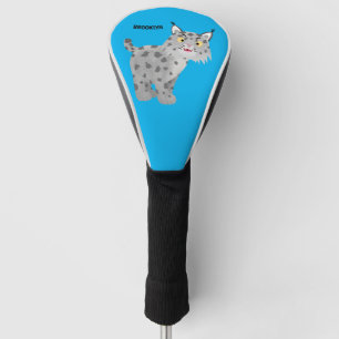 Couvre-club De Golf Caricature de lynx de lynx de lynx