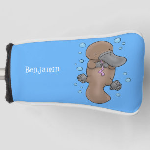 Couvre-club De Golf Caricature de platypus bébé très heureuse
