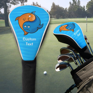 Couvre-club De Golf Caricature de poisson Yin Yang