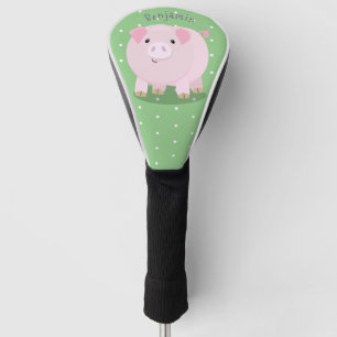 Couvre-club De Golf Caricature de porc mignon rose pot vendue
