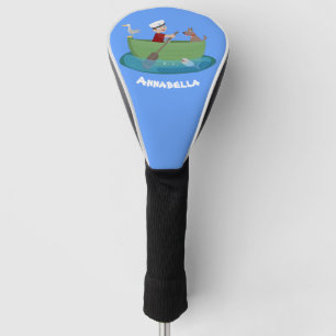 Couvre-club De Golf Caricature de voilier et de canot à rames garçon m