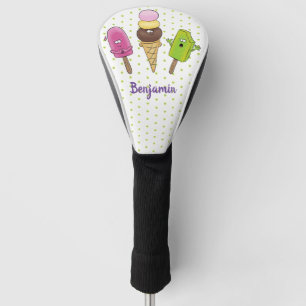 Couvre-club De Golf Caricature drôles de glace popsicle dessin animé t